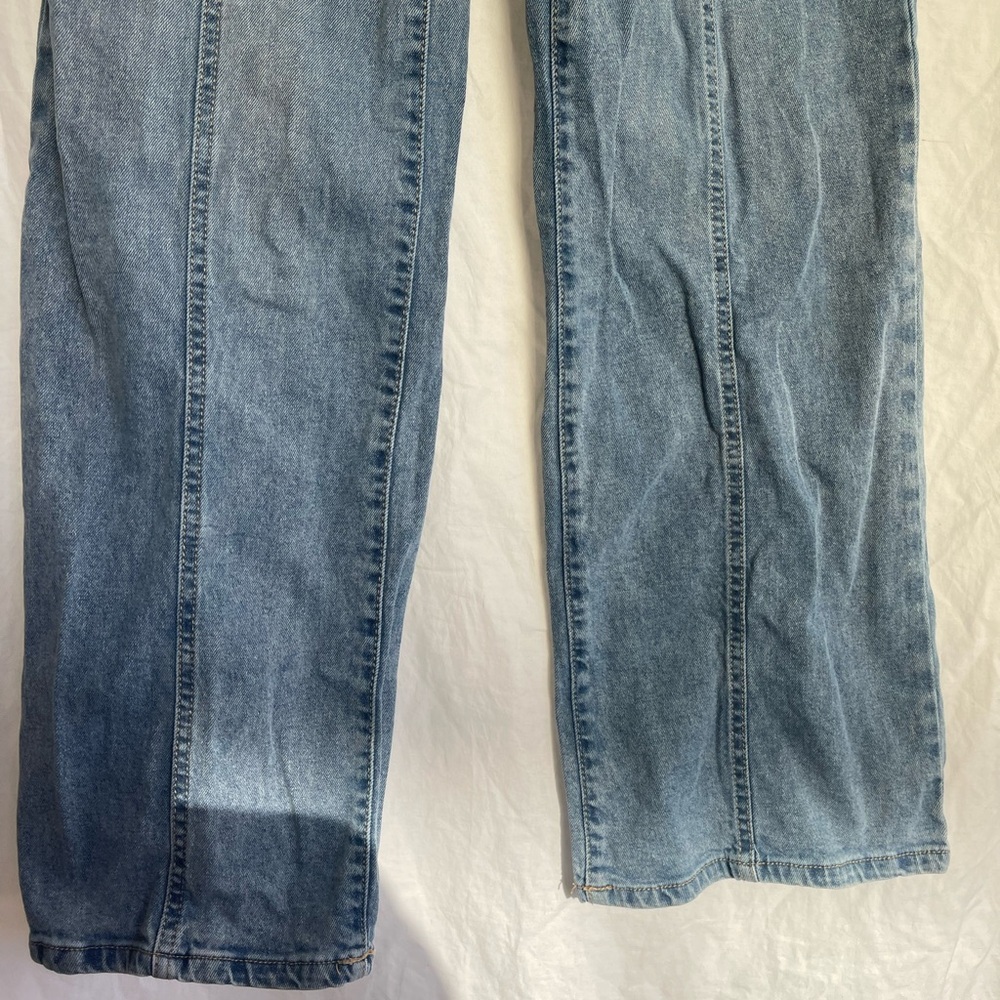 Madden NYC Mid-Rise Loose Fitted Jeans Wide Leg Denim Cargo Utility Size Small - Picture 13 of 16